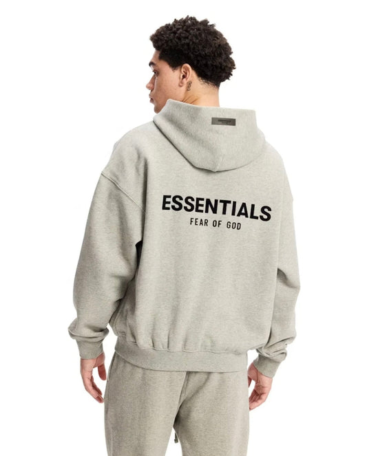 DARK OATMEAL ESSENTIAL HOODIE